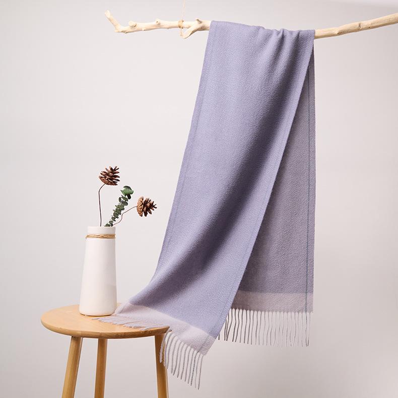 

Унисекс Зимний Теплый Кашемировый Шарф из Внутренней Монголии и Универсальная Двусторонняя Шаль