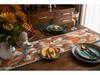 American Retro Yarn-Dyed Tropical Rainforest Jacquard Table Runner with Tassels