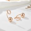 Kinel Ball Shape Dangle Earrings For Women Rose Gold Color Fine Jewelry Gift
