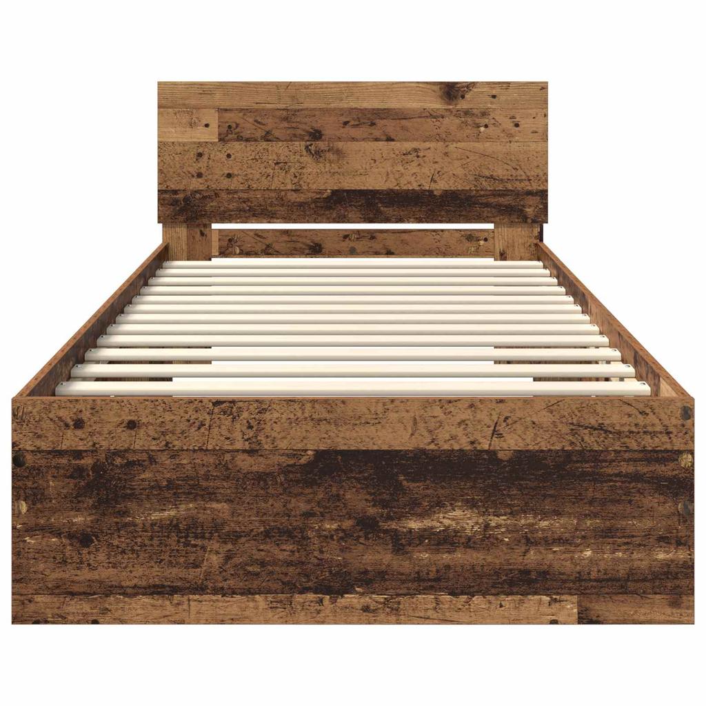 made of reclaimed wood style engineered wood 80 x 200 cm