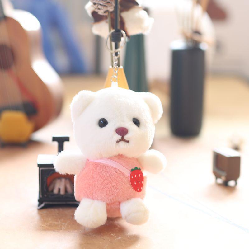 Cute Cute Fruit Bear Pendant Plush Toy Doll Cartoon Bag Hanging Keychain Doll Doll