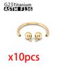 G23 Titanium 10PCS Labret Lip Stud Piercing Eyebrow Body Jewelry Nose Ring C rod For Women Septum Piercing