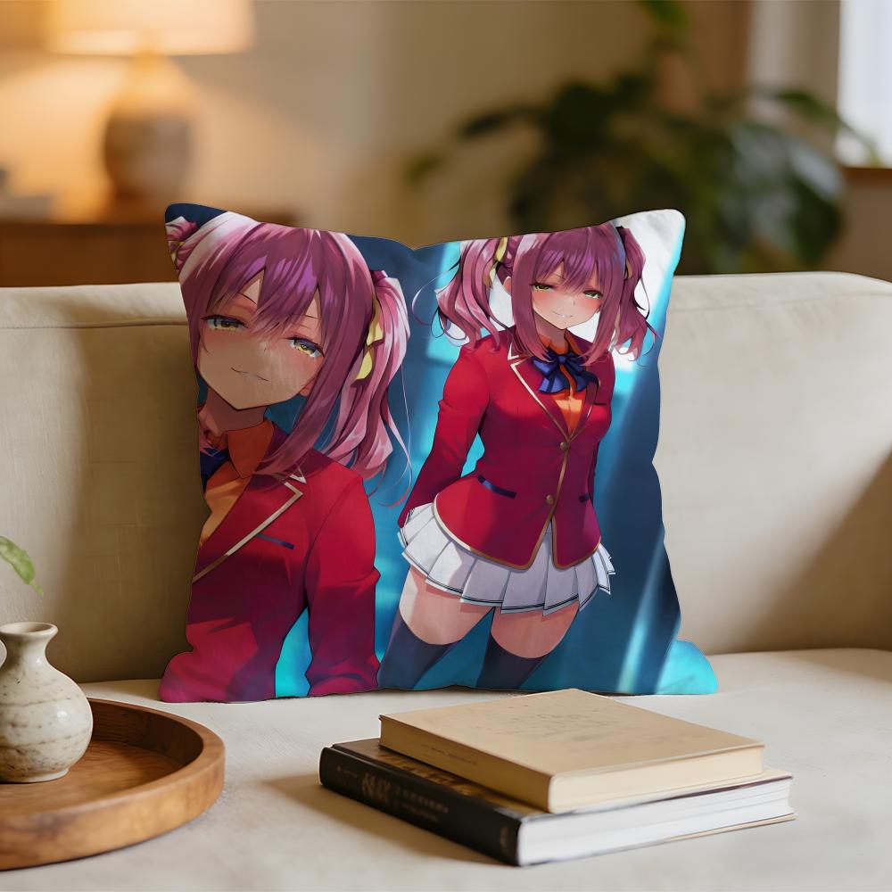 

CClassroom Of The EEliteS anime Cushion Cover Short plush pillowcase for bed sofa carwashable 30x30cm