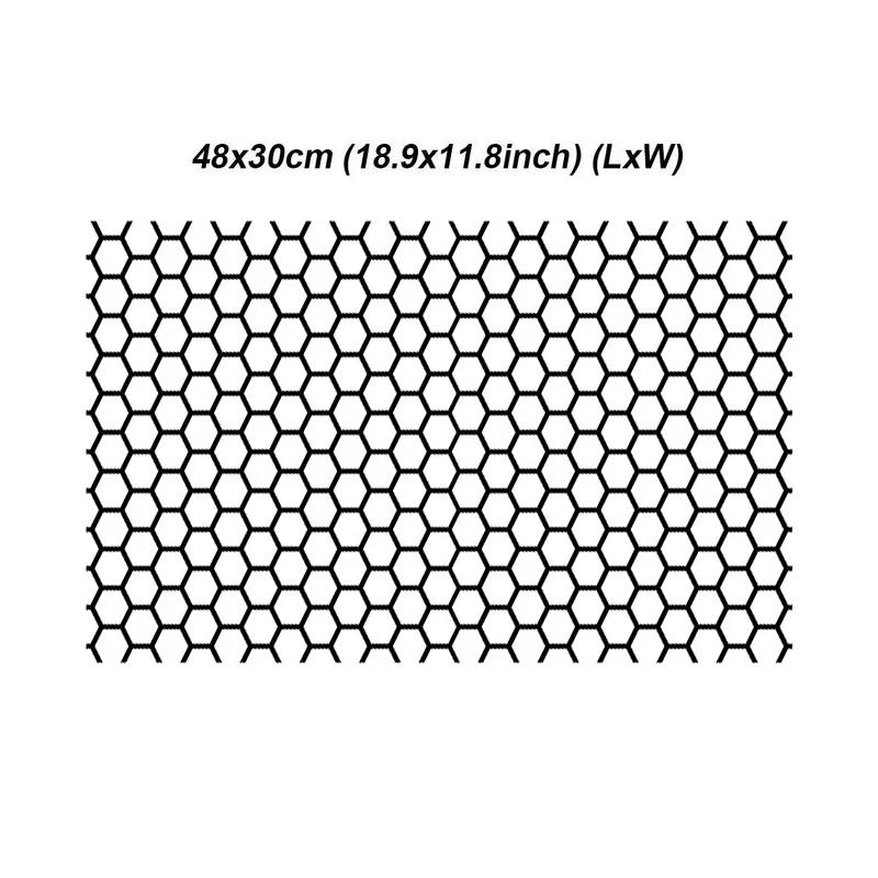 

1 шт. Наклейки на автомобиль в виде сот, полые крышки для фар, пленки для автомобильных фар, сетка, боковые щитки, наклейки для фар, наклейки для задних фонарей, наклейка для скутера 48x30CM