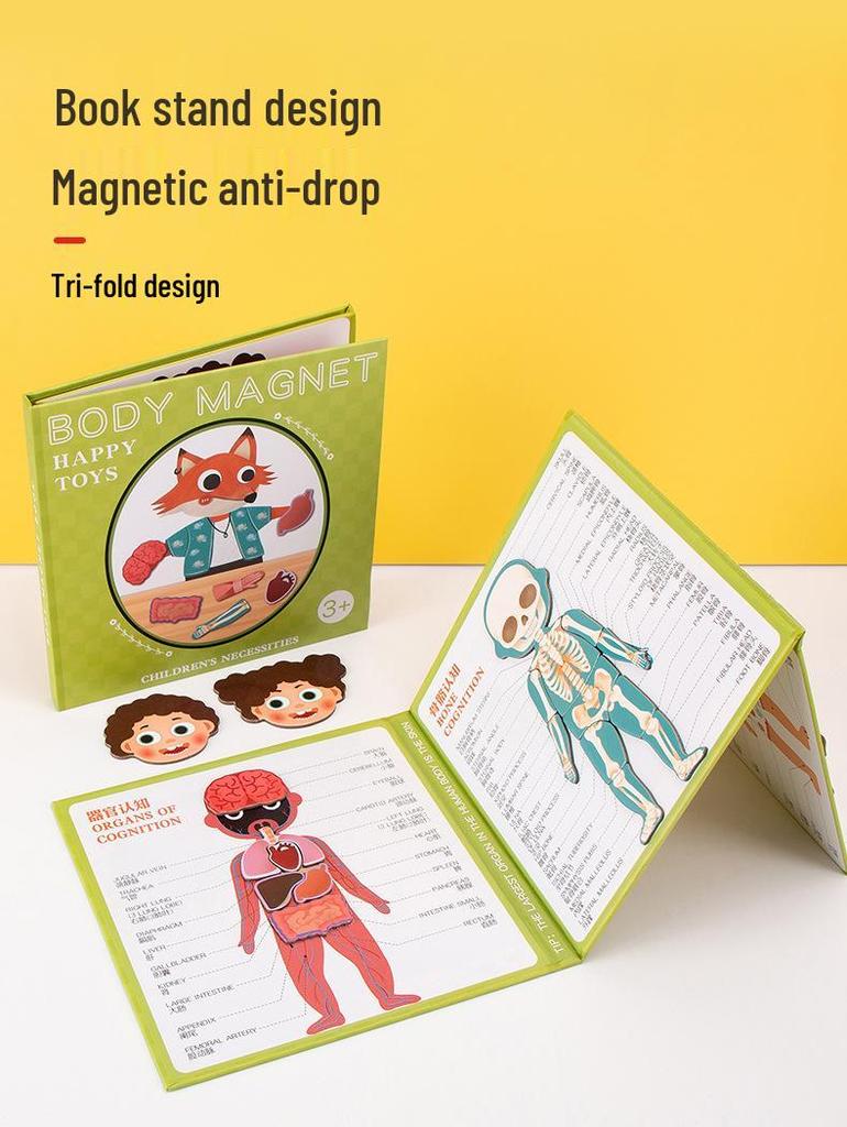 Magnetic Human Body Learning Book: Skeleton & Organs for Kids