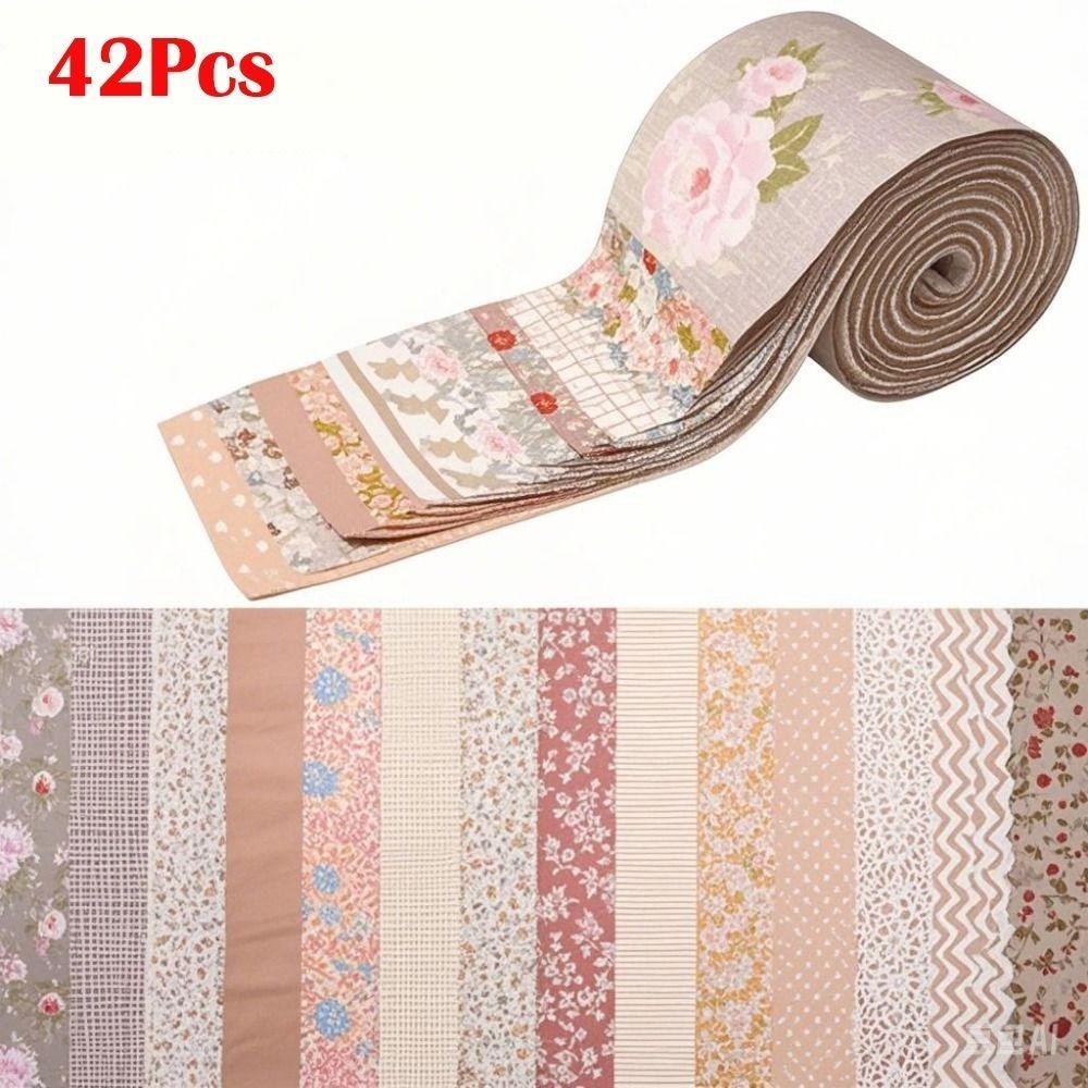 

42 шт. цветные напечатанные готовые рулоны ткани желе хлопковая полоска для шитья своими руками и рукоделия