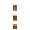 Creative Design Corner Shelf, Artistic Wall Mounted Decorative Storage Rack, Craft Oak 20x20x127.5 Cm Material