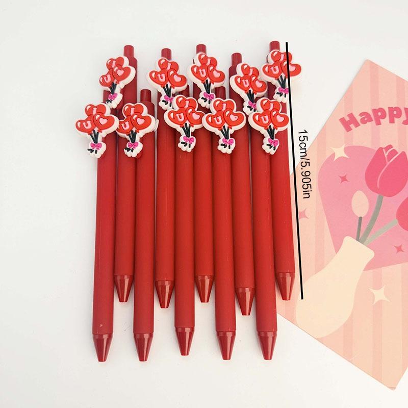 10Pcs Cute Pattern Neutral Pen, Suitable for Party Gifts Classroom Rewards Creative Holiday Gift Pen Ballpoint Pen, Random Style