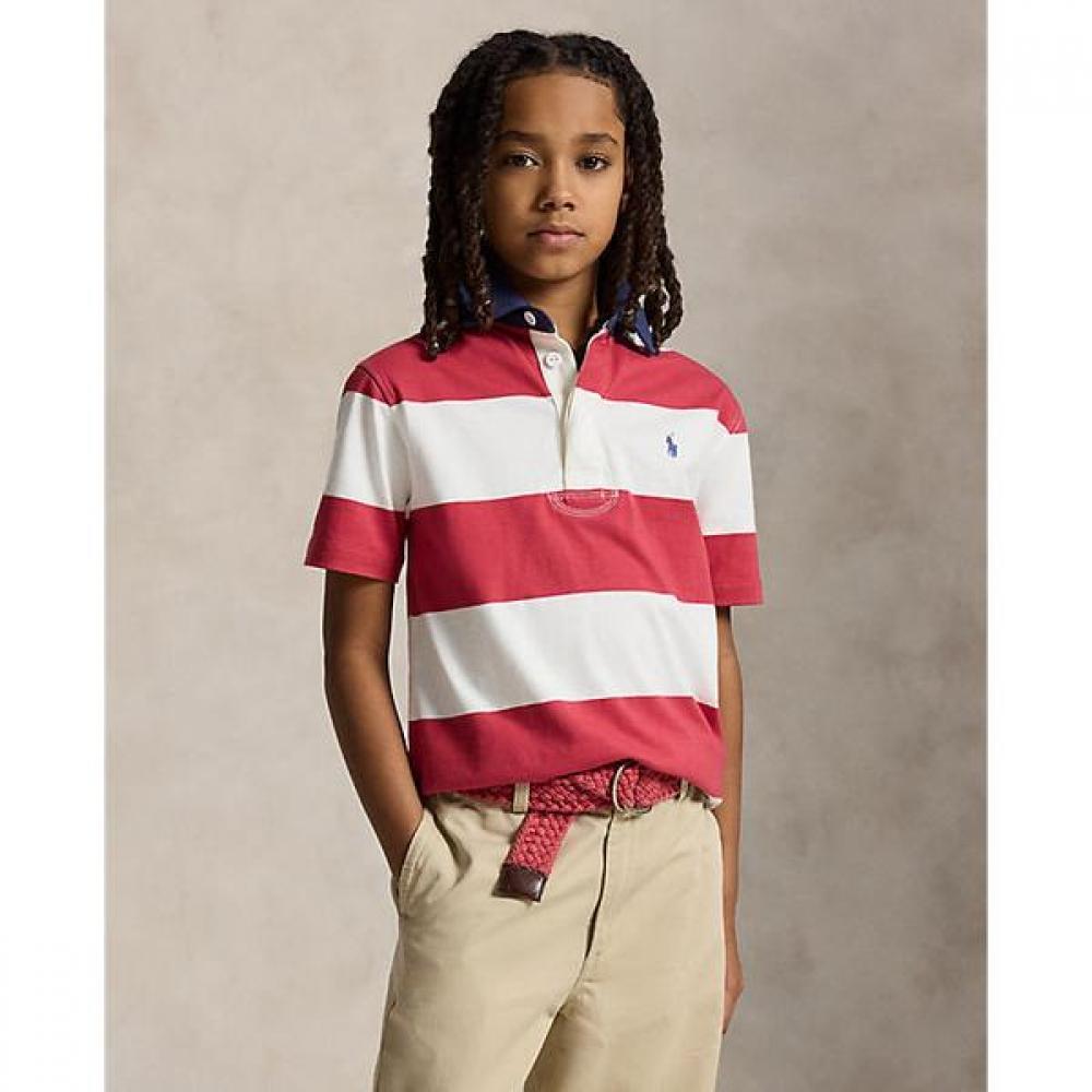 

Polo Ralph Lauren Boys 8 18 Years Stripe Cotton Short Sleeve Rugby Shirt Cwpokniy8021689600 M