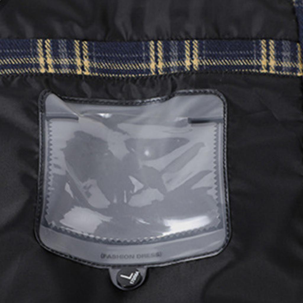 Men's Casual Checkered Patchwork Style Sports Jacket, Men's Loose Stand-up Collar Work Jacket