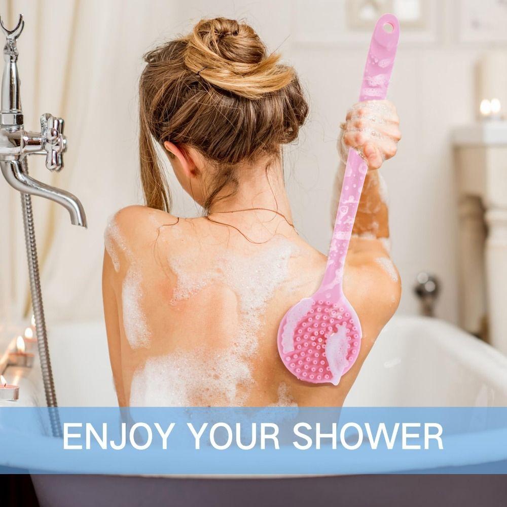 Anti Slip Shower Brush Soft Bristles Body Exfoliator High Quality Back Scrubber  Men and Women