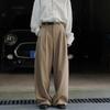 Early Autumn Commuting High Waisted Wide Leg Western Pants For Women, Loose Silhouette Texture Casual Pants