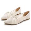 French Style Women's Flat Shoes, New Fairy Style Pearl Bridesmaid Single Shoes, Mesh Breathable and Gentle Sandals for Women