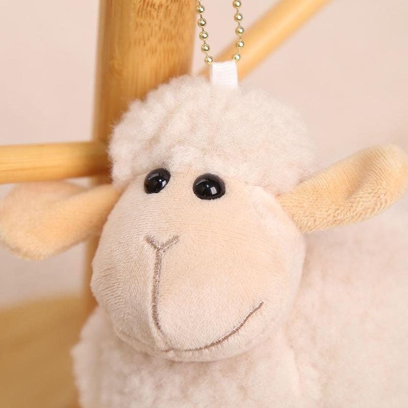 Soft Fluffy Sheep Plush Pendant Adorable Look Gentle Touch Great Bag Decor Gift For Kids And Friends