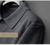Fat Brother 2025 Plus Size Men's Polo Collar Fleece Knitwear - Thick Winter Woolen Layer