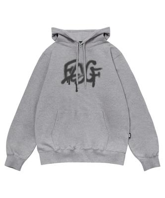 Gray Graffiti Escf Logo Print Hoodie Gray