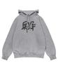 Gray Graffiti Escf Logo Print Hoodie Gray