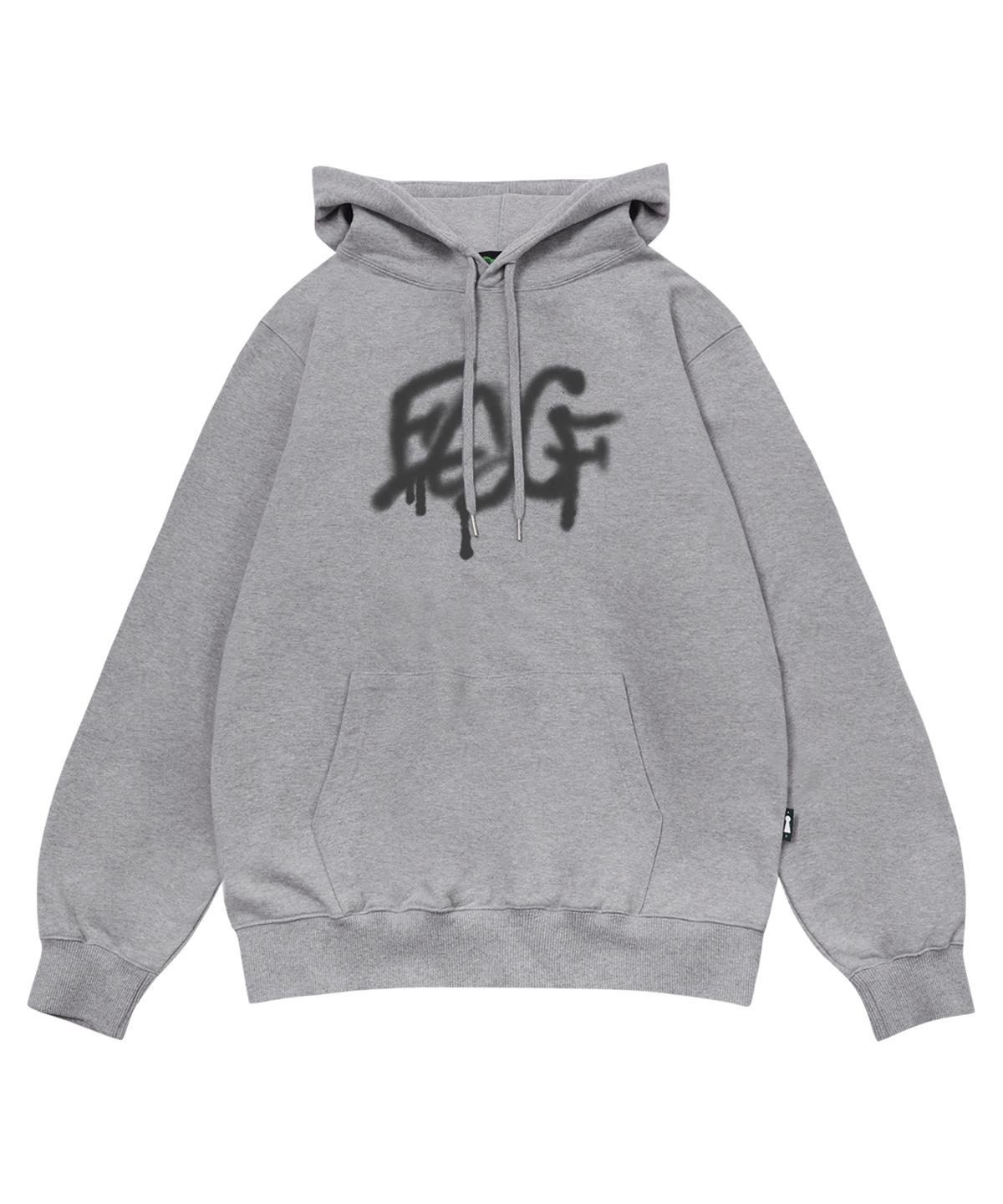 Escape From Gray Graffiti Escf Logo Print Hoodie Gray L