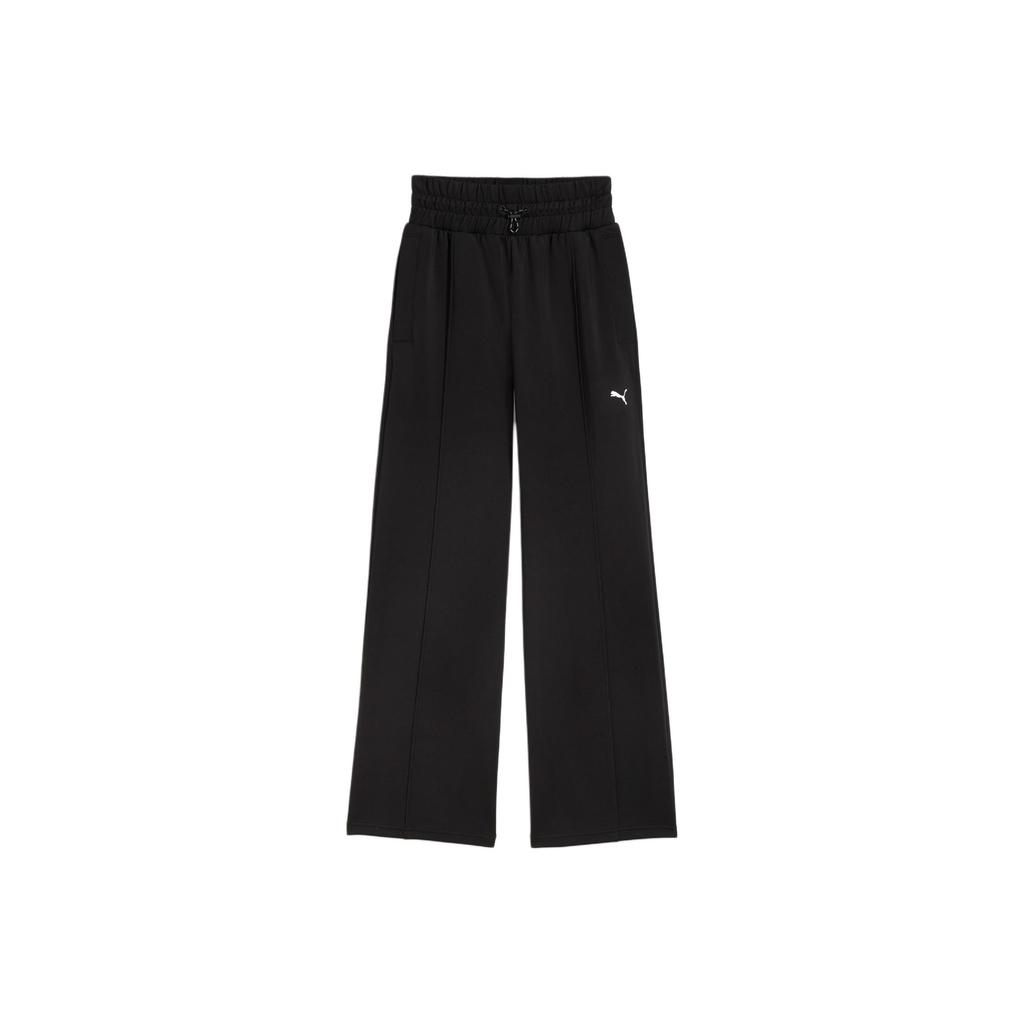 Puma Knit Double Comfortable Casual Fashion Versatile Sports Long Pants Women Bottoms 525048-01