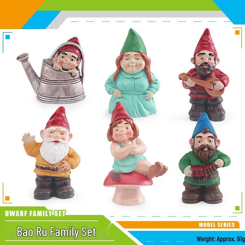 Cross-border Christmas Elf & Goblin Figure Set for Micro-landscape Decoration and Garden Ornament