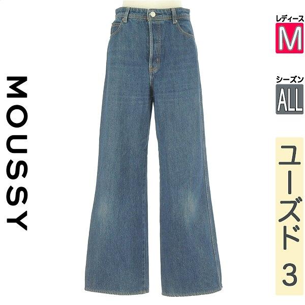 MOUSSY Denim Pants Women s All Seasons Blue M Wide Denim Pants [Used] [Secondhand Clothes] [Popular]