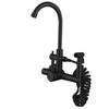 Lieve Wall-Mounted Stainless Steel Kitchen Faucet Set with Pull-Out Sprayer