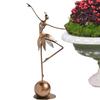 Metal Garden Statues Ornament Vintage Dancing Girl Garden Statue Decor Waterproof Fade Resistant Ornament Outdoor Decoration