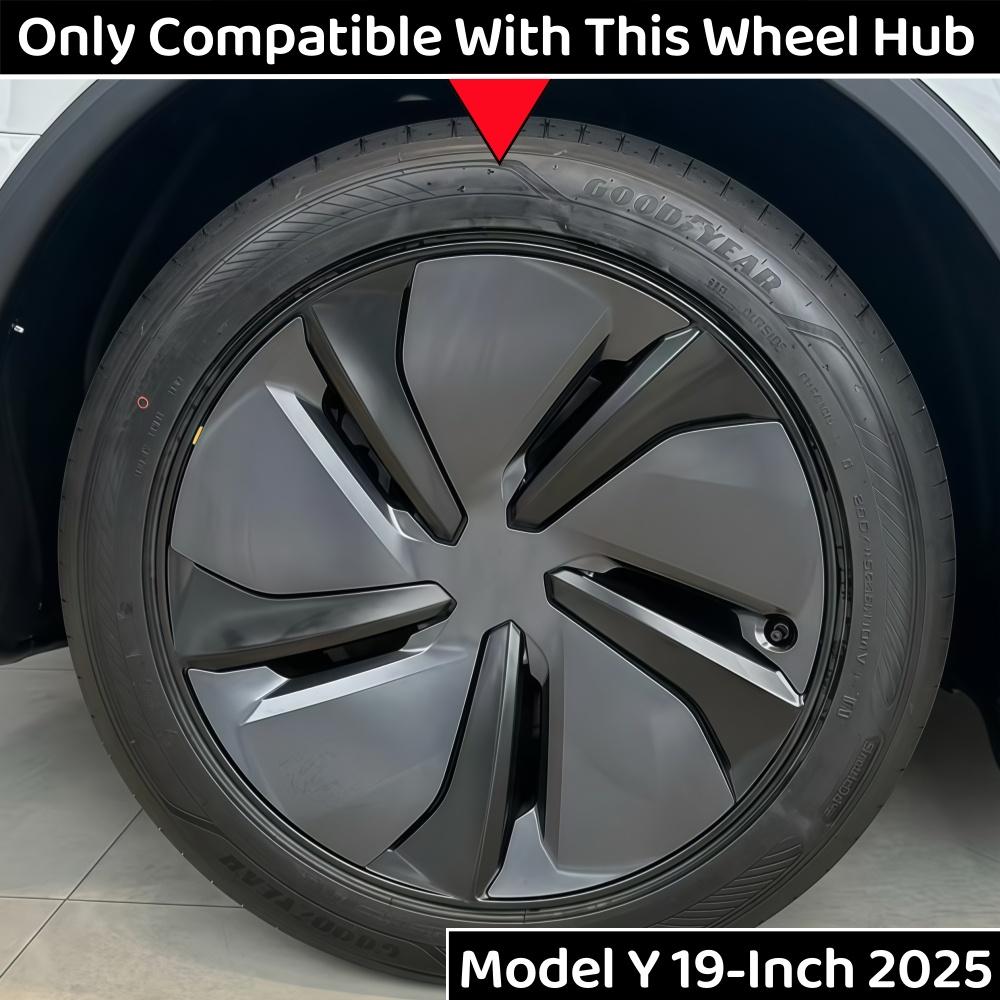 4PCS For Tesla Model Y Juniper 19 Inch Wheel Hubcap Car Replacement Wheel Cover Automobile Hub Cap Full Rim Car 2025 Accessories