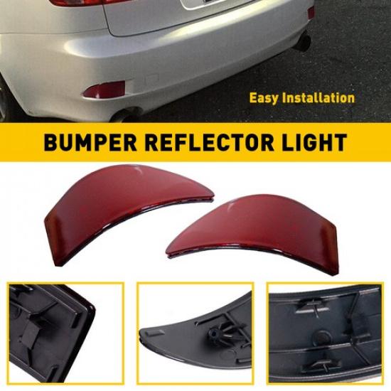 

Left+Right Rear Bumper Reflector Light For 8191053021 Lexus IS250 350 06-13