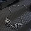 Halloween Skeleton Necklace With Water Wave Chain For Women Halloween Jewelry