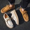 2793 genuine leather retro men's shoes British solid color simple and versatile anti-velvet cowhide hand-sewn casual shoes leather shoes