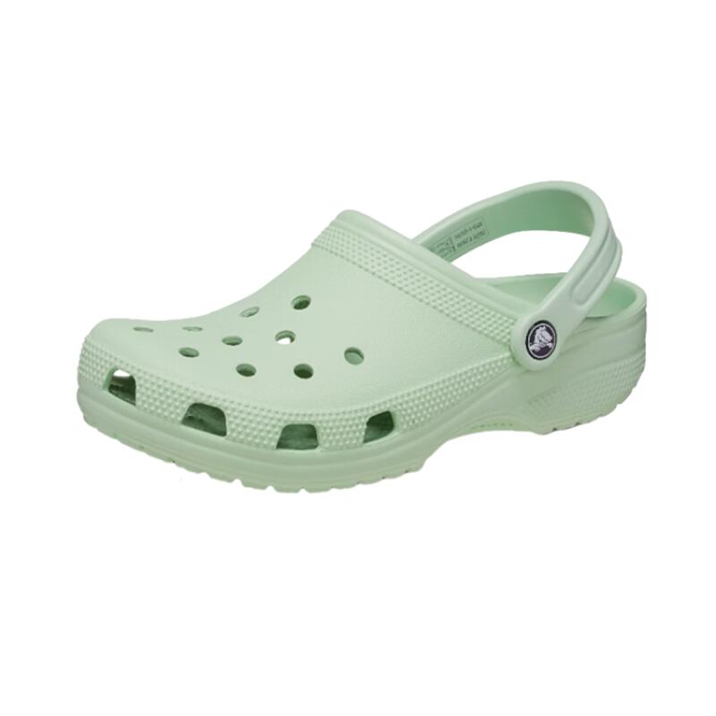 Crocs Classic Clog Leatherette Lightweight and Comfortable Commuter Versatile Hole Shoes Unisex Cream Green