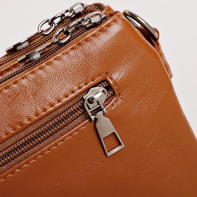Messenger Bag Middle-aged Mother Bag Soft Leather Women's Bag Shoulder Bag