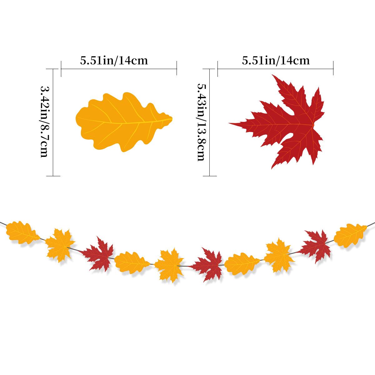 

Thanksgiving Party Decoration La Flag Maple Leaf La Flower Fall Festival Party Banner Customization Thanksgiving maple leaf latte flower