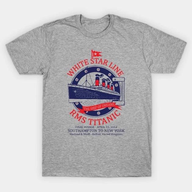film movie birthday halloween funny horror sci fi t shirt for titanic white star M