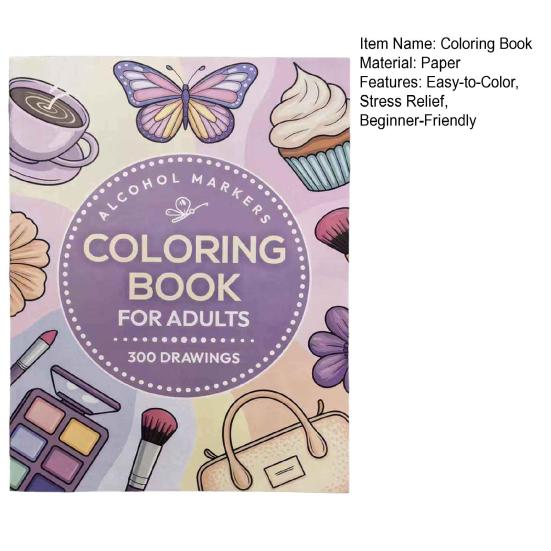 Coloring Book for Adults Beginners Easy And Simple Coloring Pages Stress Relief Coloring Project to Enjoy