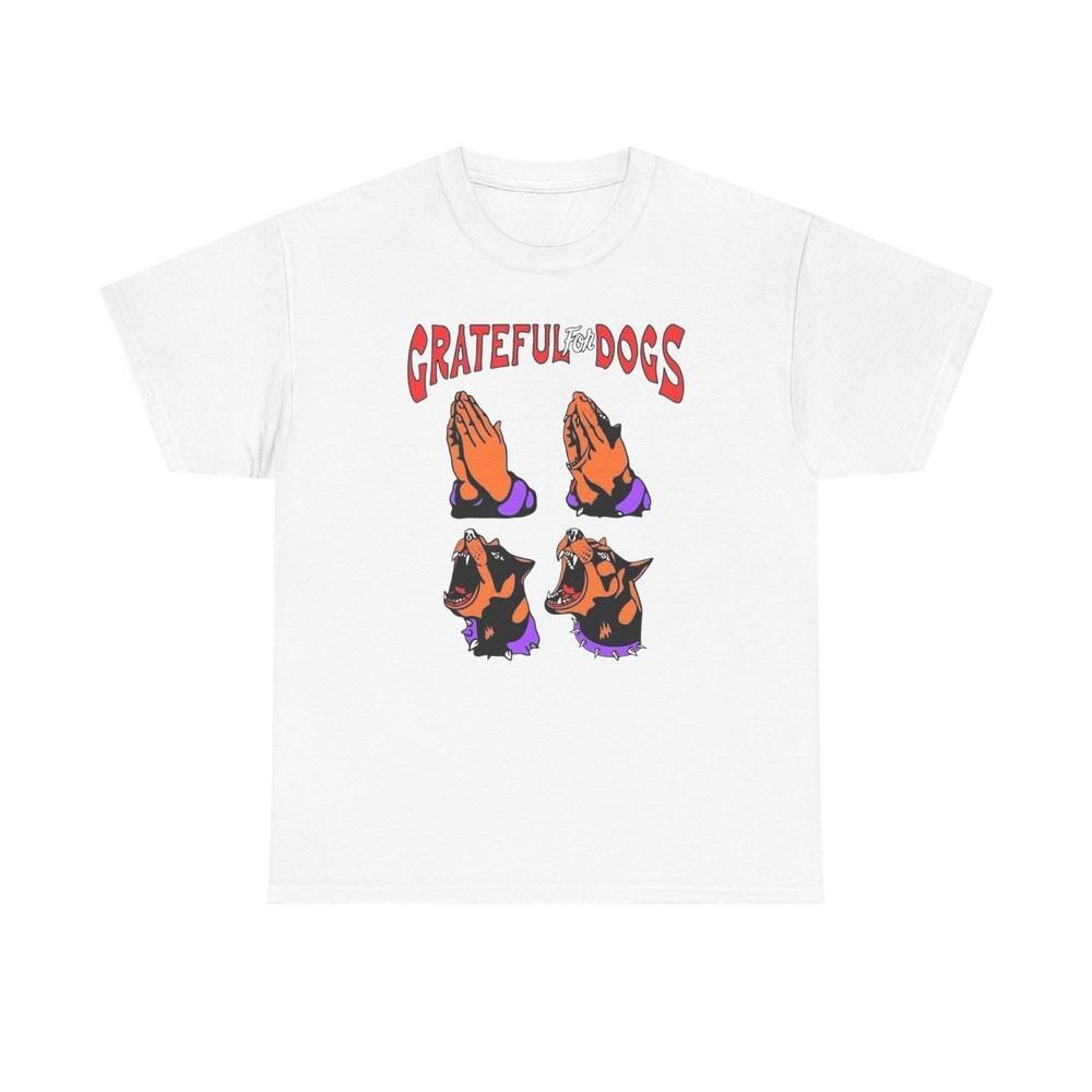 

Графическая футболка Благодарен за собак Унисекс Тяжелый хлопок Подарок НОВЫЙ 4XL