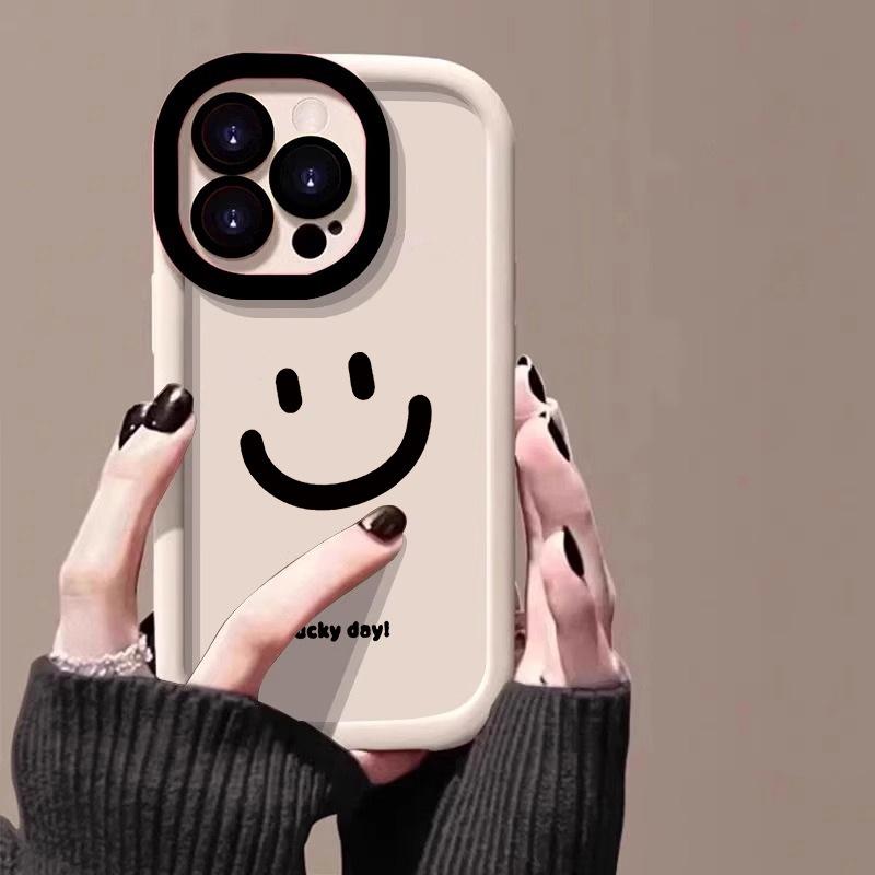 Lucky Big Face for Apple 16promax Mobile Phone Case Painting for IPhone14 Puff 13 Simple 12/11
