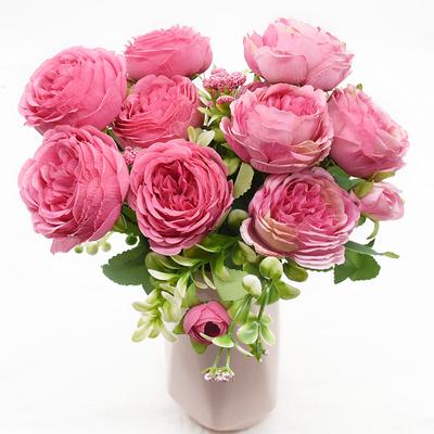 Artificial Flower Peony Bouquet Home Room Decoration Wedding Diy Festival Indoor Furnishings Scrapbooking Bonsai Gifts Accessori