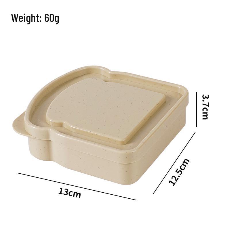 Wheat Straw Portable Bento & Fresh-Keeping Box for Bread and Toast Storage Bare