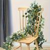 Artificial Eucalyptus Wreath Faux Green Vine Wall Hanging Garland for Indoor Outdoor Home Decor Seasons Holiday Wedding Party