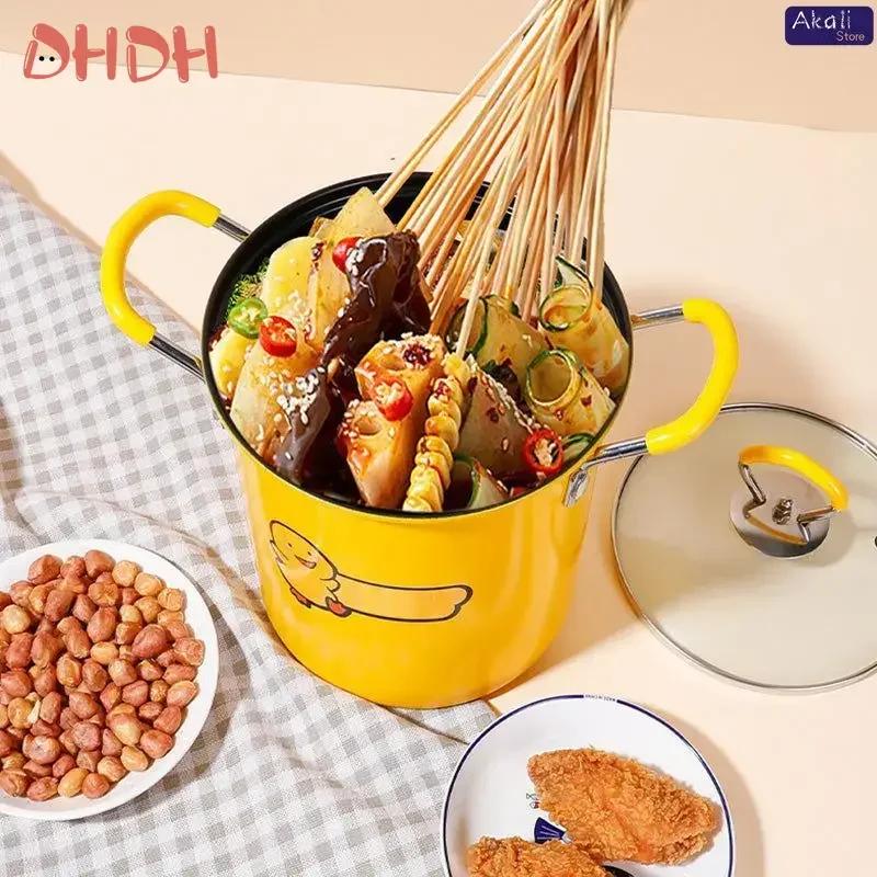 3L Fritös med silkorg med skållningssäkert silikonhandtag Värmebeständig fritös Pommes frites-verktyg