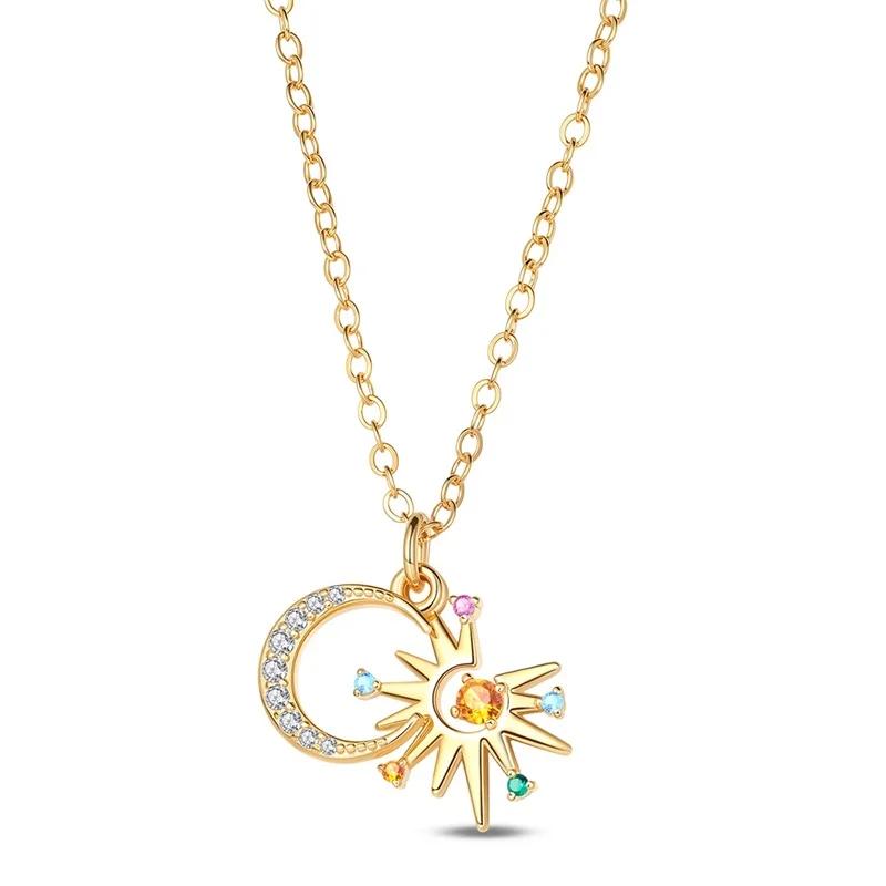 925 Silver Star Moon Charms Earrings Pendant Beads Fit Bracelet Necklace DIY Fine Jewelry Gift for Women