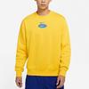 Nike NSW BB Crew Logo Casual Sport Fleece Pullover Men Sweatshirt Bright-Sulfur DM5461-709