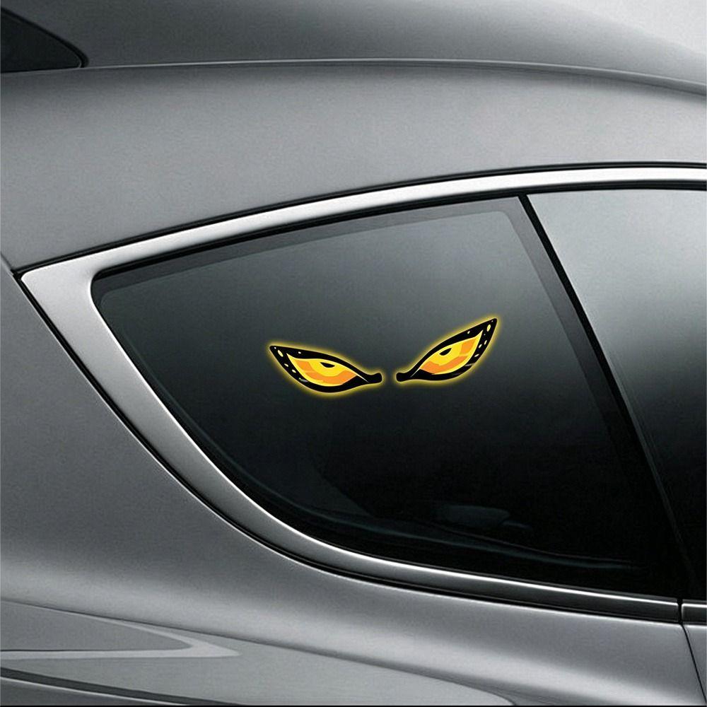 Wireless Solar LED Car Light Suction Cup Devil Eyes Car Light New Car Warning Light