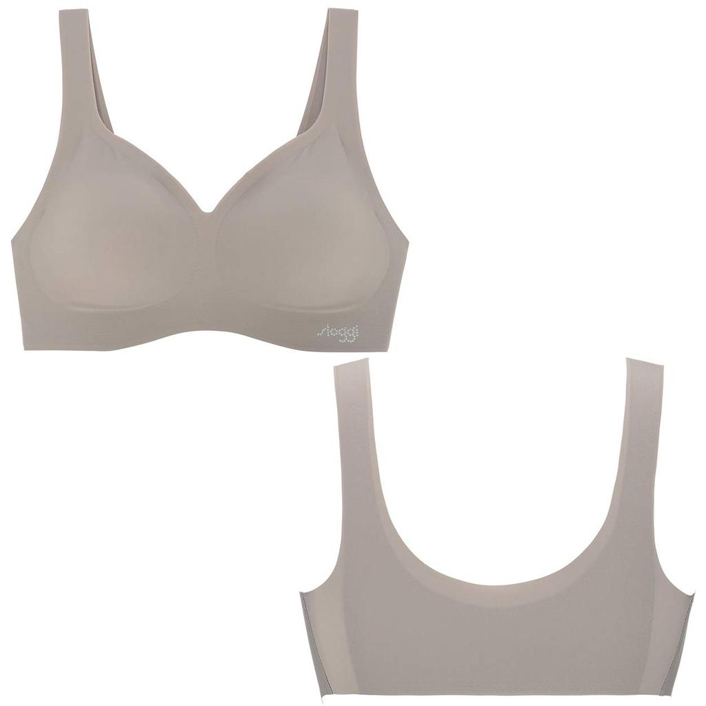 Sloggi Zero Feel Bralette Half Top 2 6308 Japan L To Japanese Size [Triumph] Women's Underwear, Non-Wired, (Angora), (equivalent L)