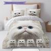 Persian Cat Pattern Bedding Quilt Set Quilt Cover Pillowcase Home Decoration Gift (1 * duvet cover + 2 * pillowcase, without core)