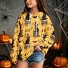 Kids Casual Halloween Print Hoodie for Holiday and Everyday Wear