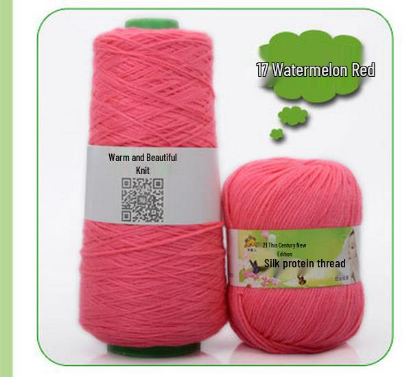 Filato di Cotone al Latte con Proteine della Seta per Maglieria e Uncinetto per Sciarpa per Neonato