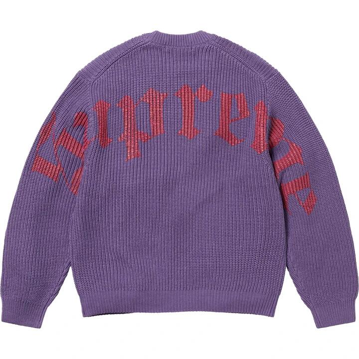 Supreme Old English Printed Sweater Purple